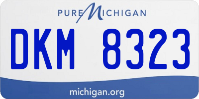 MI license plate DKM8323