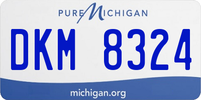 MI license plate DKM8324