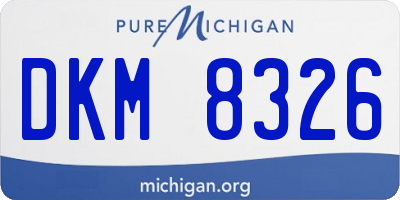 MI license plate DKM8326