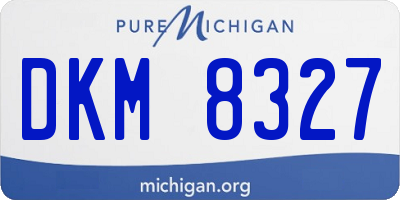 MI license plate DKM8327