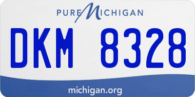 MI license plate DKM8328