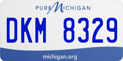 MI license plate DKM8329