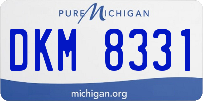 MI license plate DKM8331