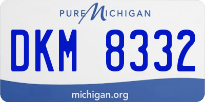 MI license plate DKM8332