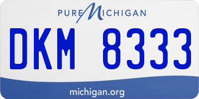 MI license plate DKM8333