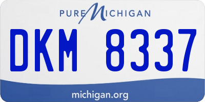 MI license plate DKM8337