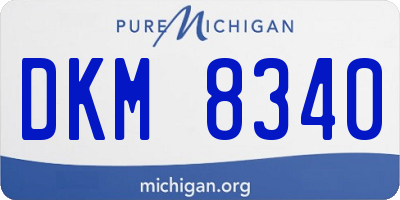 MI license plate DKM8340