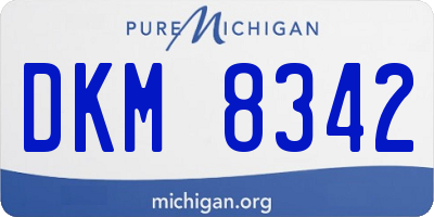 MI license plate DKM8342