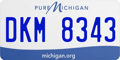 MI license plate DKM8343