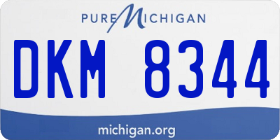 MI license plate DKM8344