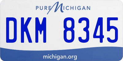 MI license plate DKM8345