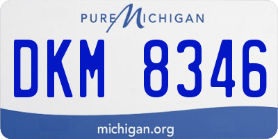 MI license plate DKM8346