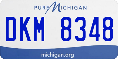 MI license plate DKM8348