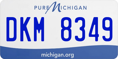 MI license plate DKM8349