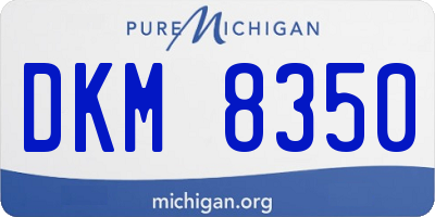 MI license plate DKM8350