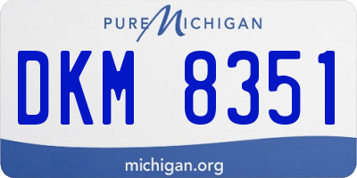 MI license plate DKM8351