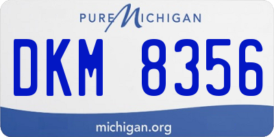 MI license plate DKM8356