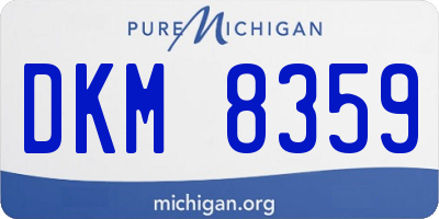 MI license plate DKM8359