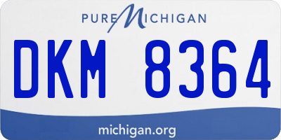 MI license plate DKM8364