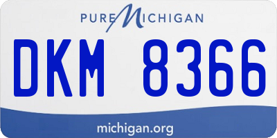 MI license plate DKM8366