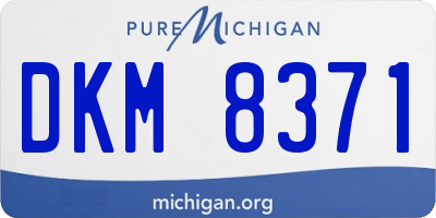 MI license plate DKM8371
