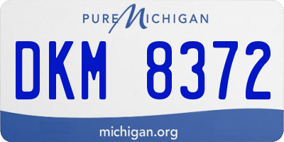 MI license plate DKM8372