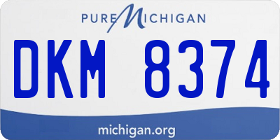 MI license plate DKM8374