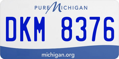 MI license plate DKM8376