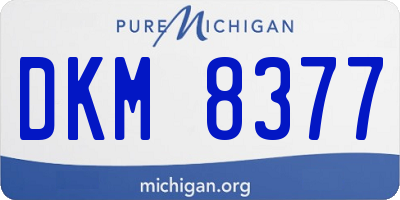MI license plate DKM8377