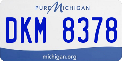 MI license plate DKM8378