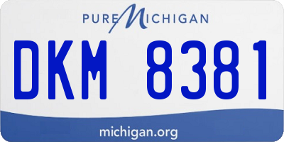 MI license plate DKM8381