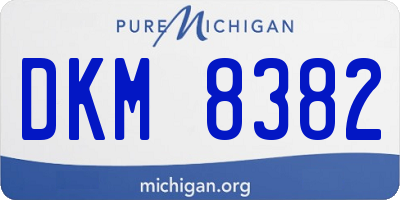 MI license plate DKM8382