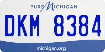 MI license plate DKM8384