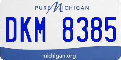 MI license plate DKM8385