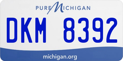 MI license plate DKM8392