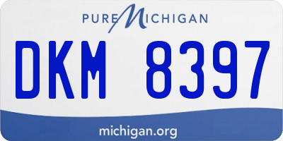 MI license plate DKM8397