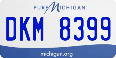 MI license plate DKM8399