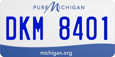 MI license plate DKM8401