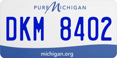 MI license plate DKM8402
