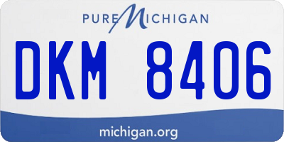 MI license plate DKM8406