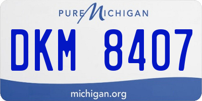MI license plate DKM8407