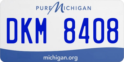 MI license plate DKM8408