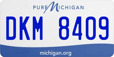 MI license plate DKM8409