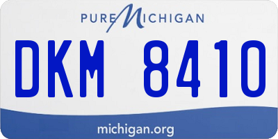 MI license plate DKM8410