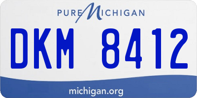 MI license plate DKM8412