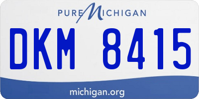 MI license plate DKM8415