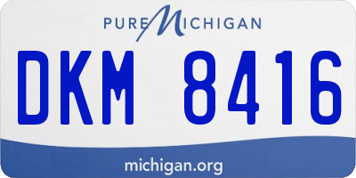 MI license plate DKM8416