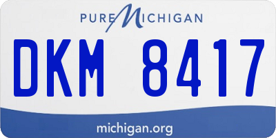 MI license plate DKM8417