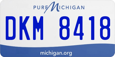 MI license plate DKM8418