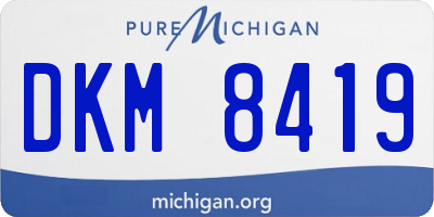 MI license plate DKM8419